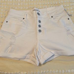 White Hi-Rise Shorts